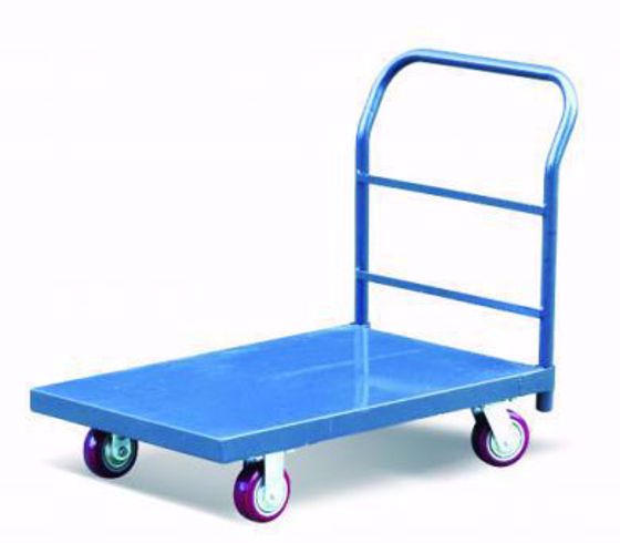 Picture of Platform Truck 24" x 48" Blue with removable handle 1200 lb capacity