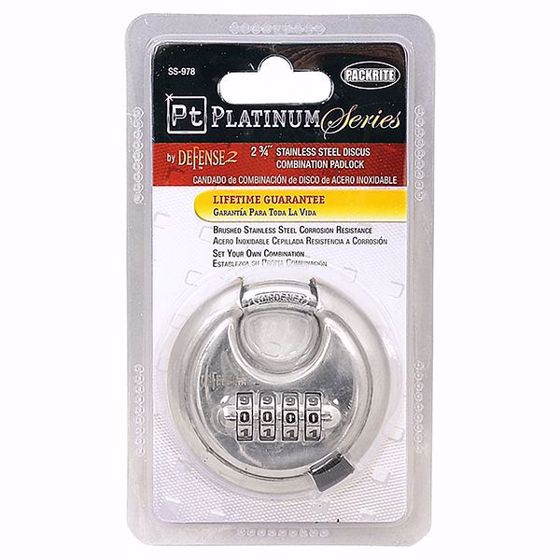 Picture of Combination Lock 2.75" Disc Stainless Steel